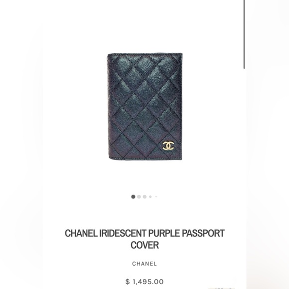 Chanel Iridescent Purple Passport Cover - Picture 6 of 15